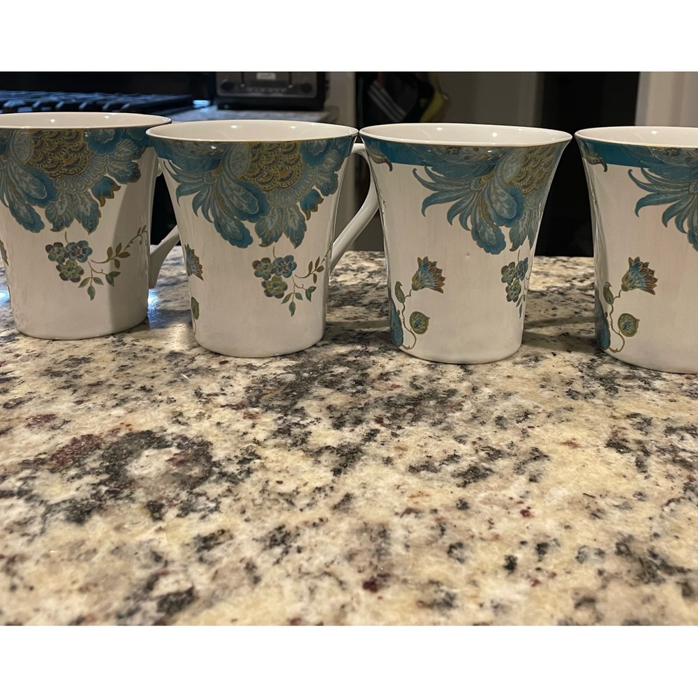 222 Fifth Eliza Teal coffee mugs